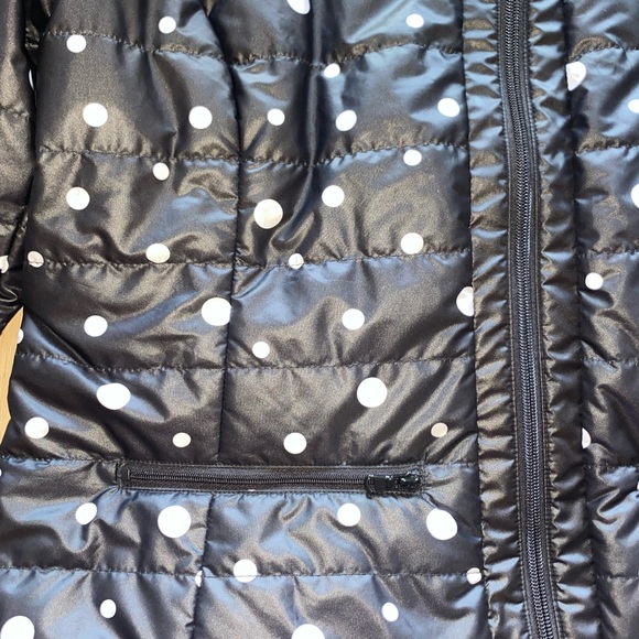 black and white polka dot winter jacket - Picture 4 of 4